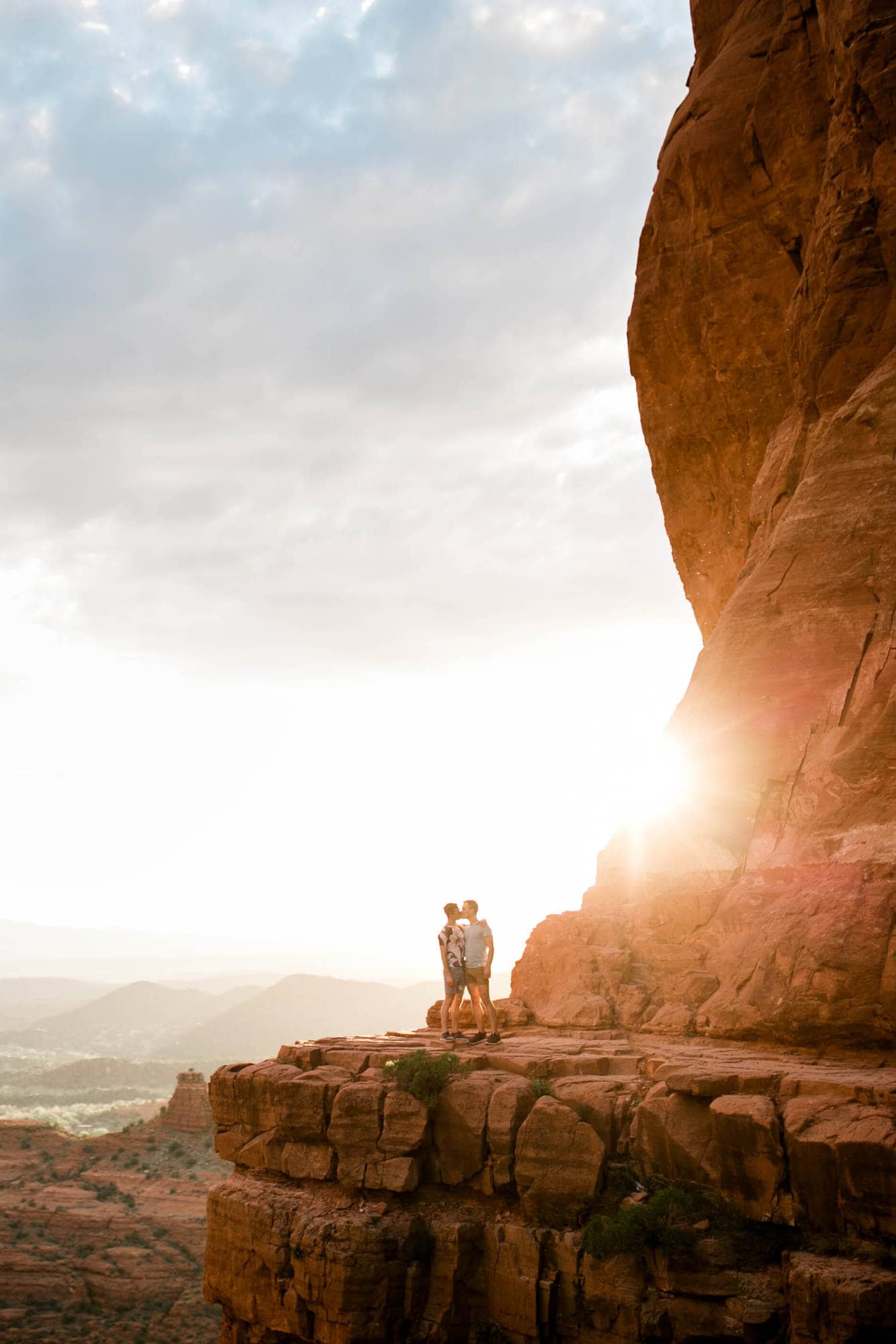 Michael and Todd traded cold midwest weather for sunny, epic views during their Hiking Adventure session in Sedona Arizona.