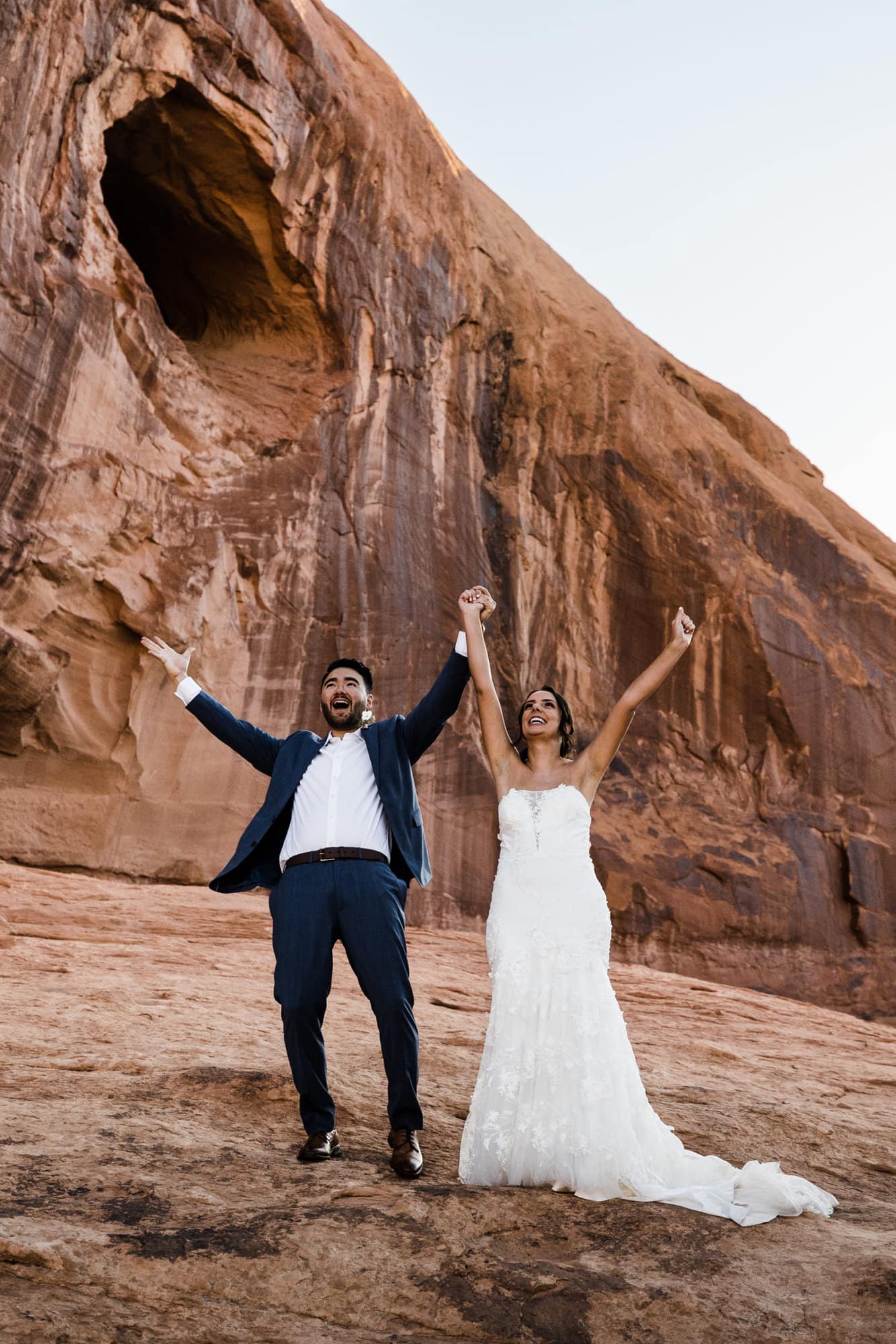 In the desert, sunrise and sunset reign supreme. This desert elopement was a stunning, well earned day set amongst the beautiful red rocks of Utah. 