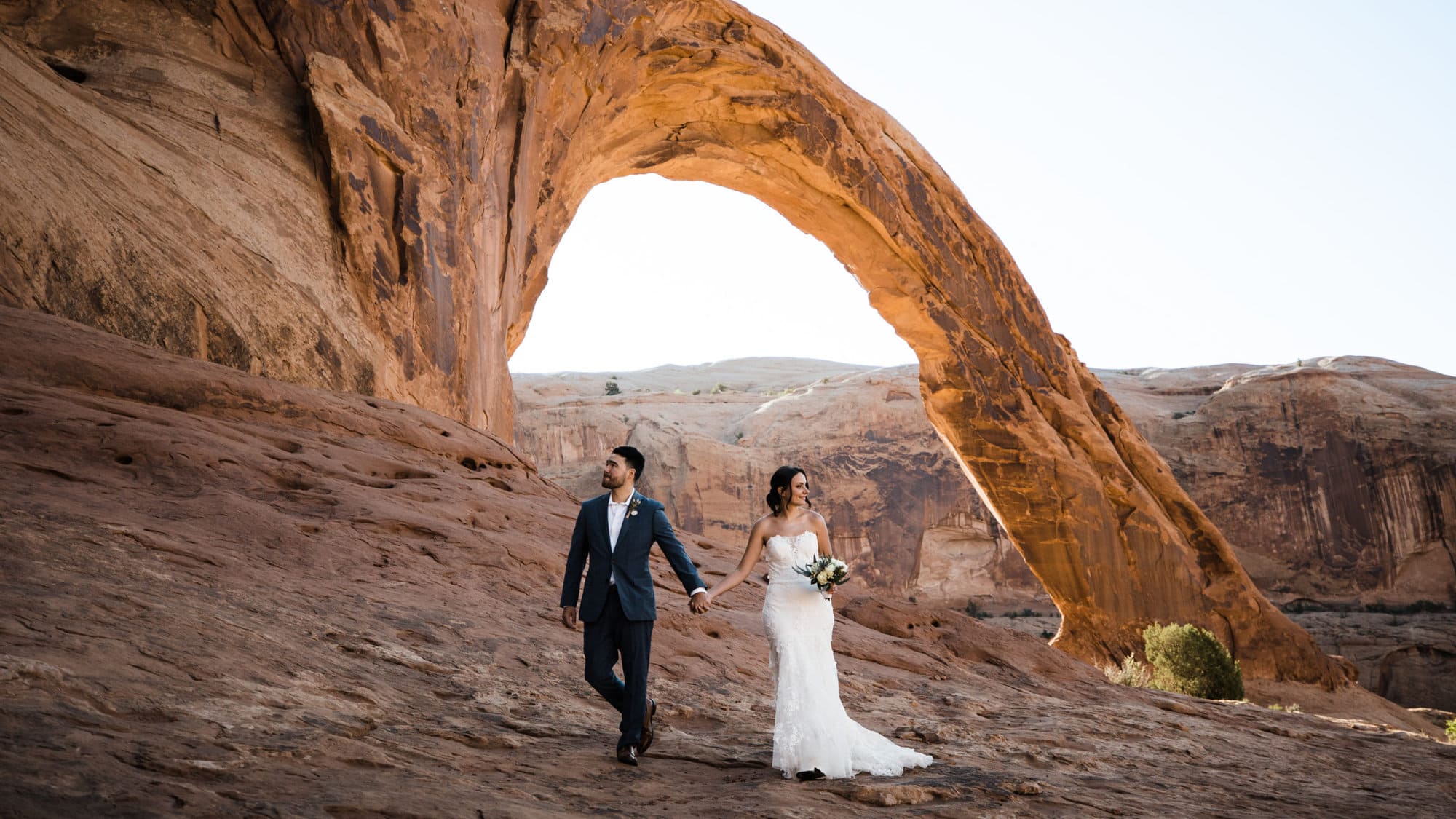 In the desert, sunrise and sunset reign supreme. This desert elopement was a stunning, well earned day set amongst the beautiful red rocks of Utah. 