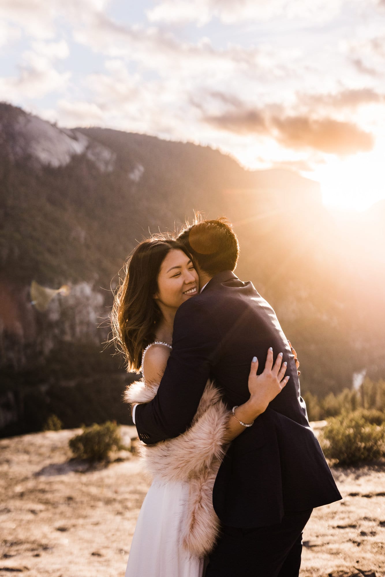 Spring is the perfect time for a Yosemite Valley Elopement. This couple enjoyed vistas, waterfalls, and meadows during their perfect elopement. 
