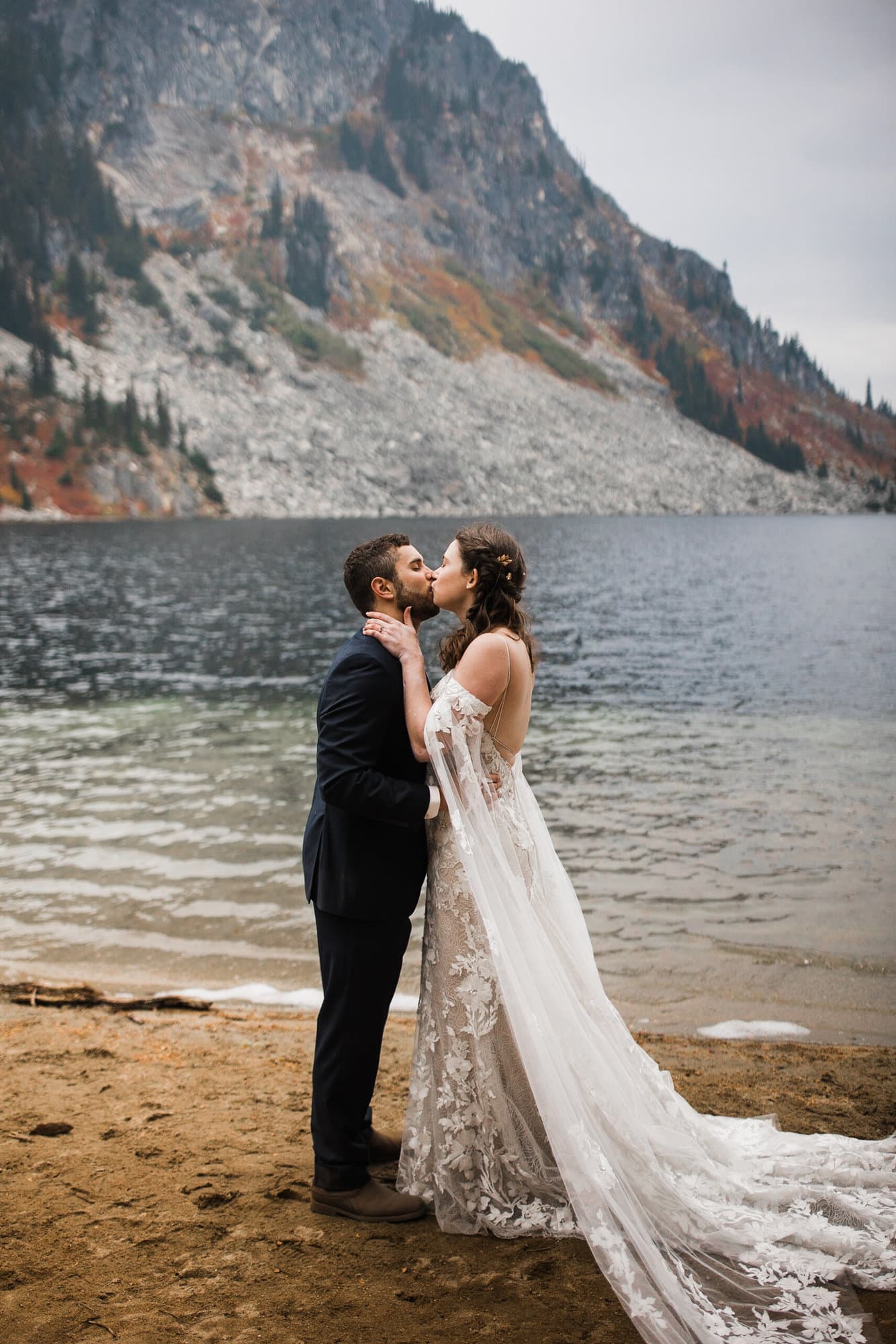 Nothing-not fires, smoke, or rain- would stop this pair of park rangers from getting married. Their Leavenworth hiking elopement really was one for the books