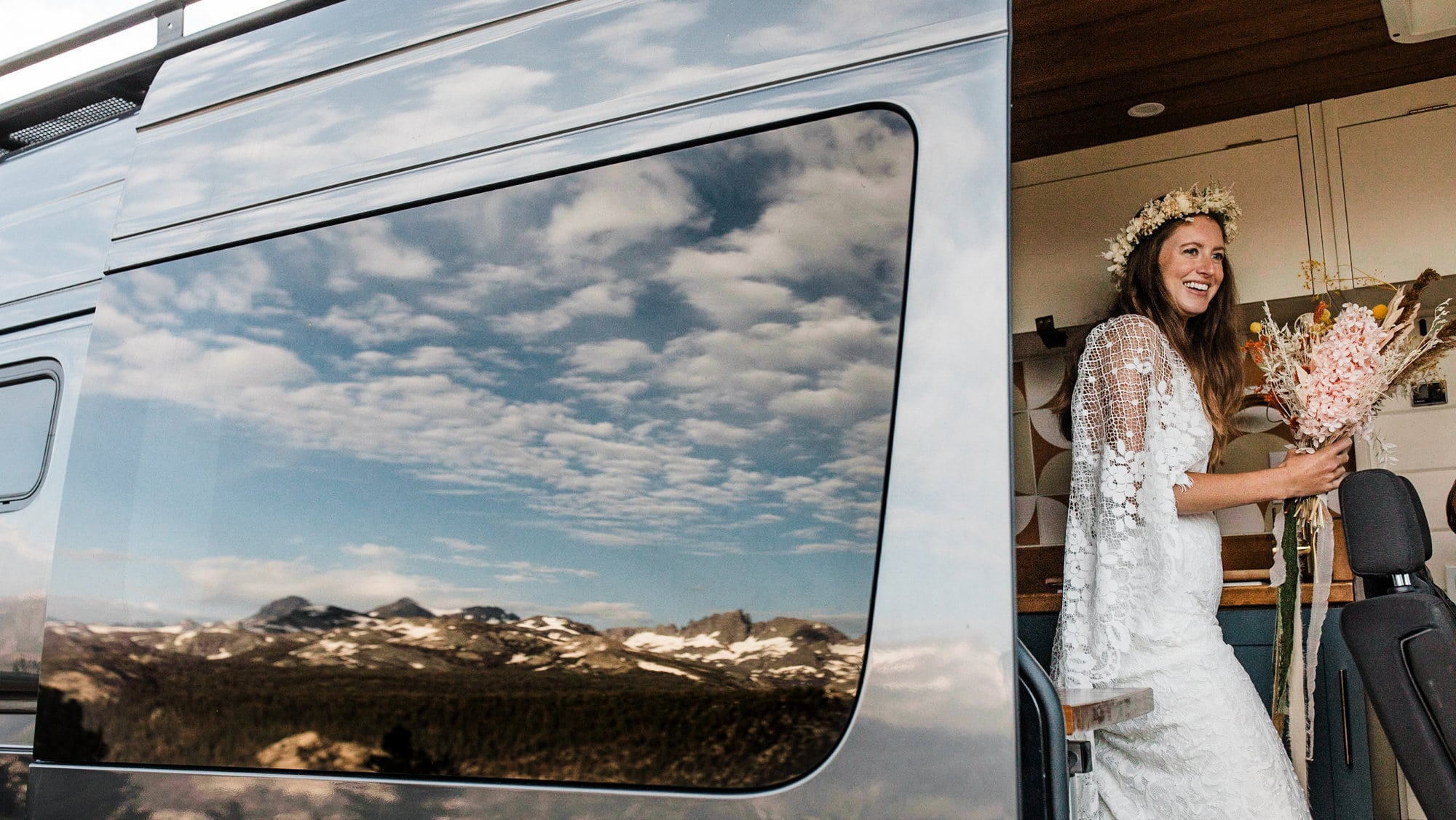 Skiing in the summer doesn't always happen- but after a record breaking winter these two got the Mammoth Lakes elopement of their dreams.