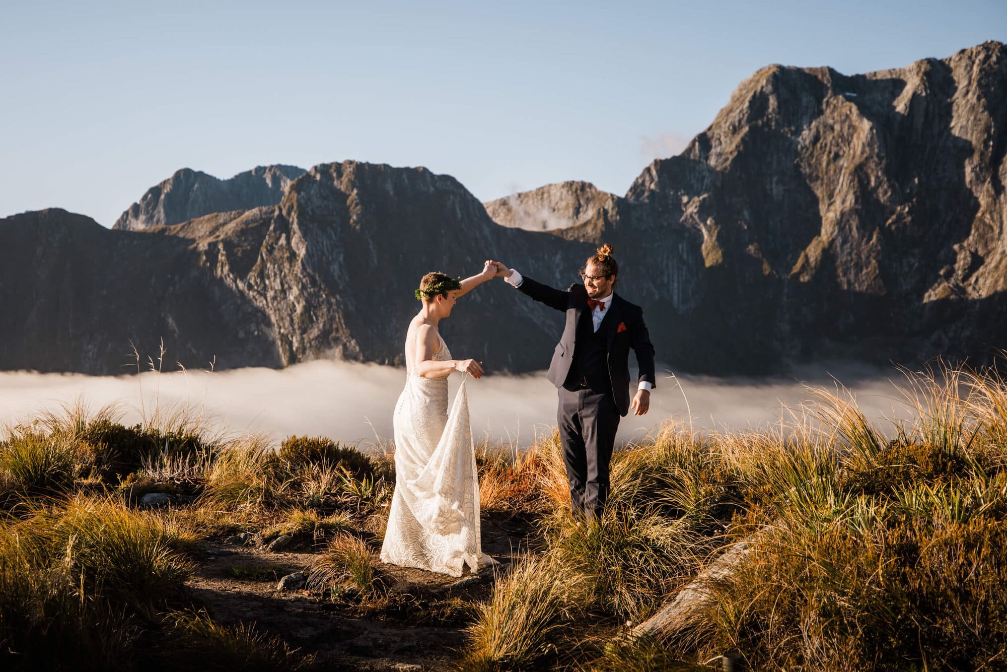 This New Zealand Heli-Wedding has it all- a cloud inversion, Taylor Swift, and getting semi-stranded on a mountain. See the adventure here. 
