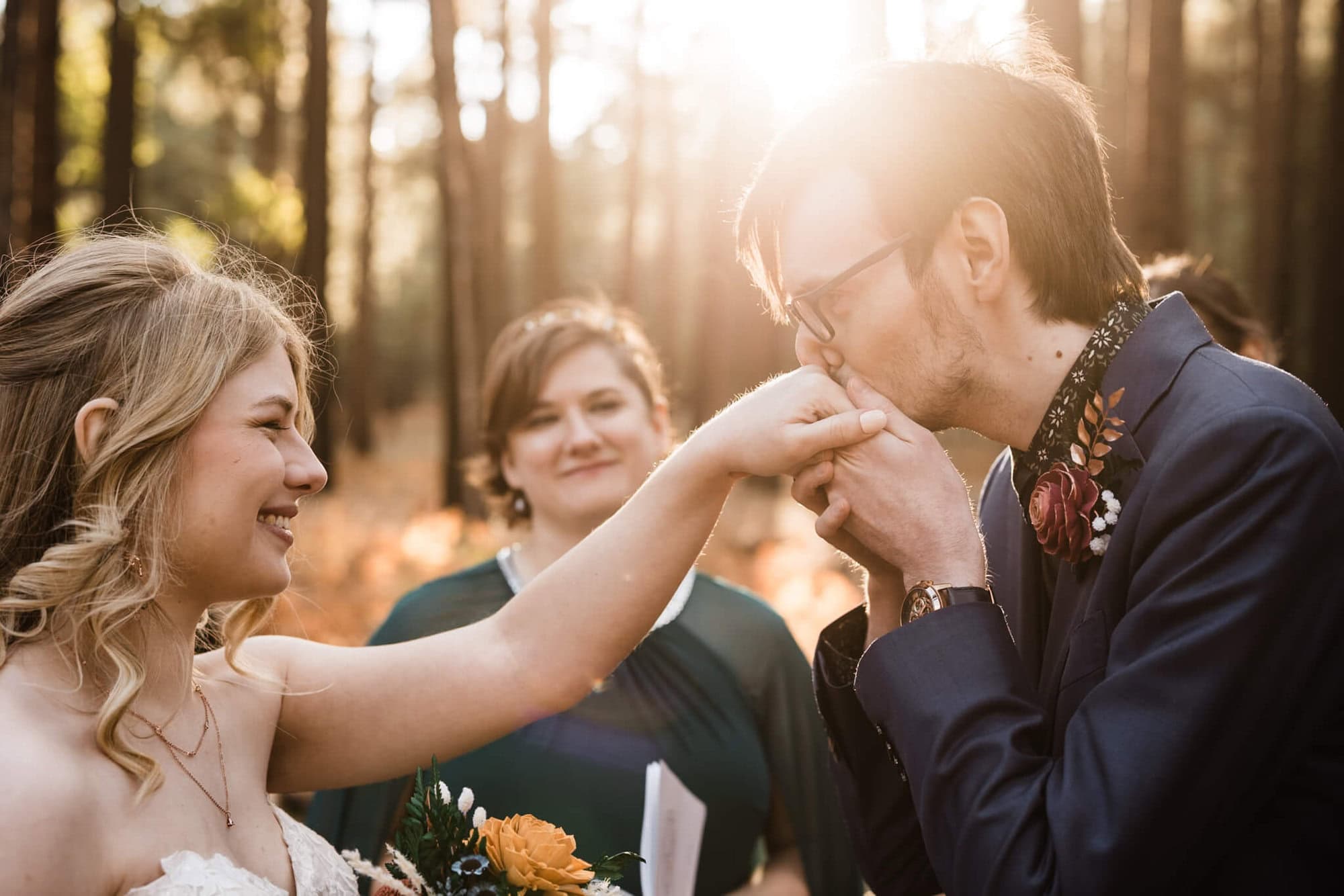 This Flagstaff Micro Wedding is a fall lovers dream. Full of yellow aspens and golden ferns and SO much love, you have to see the beauty here! 
