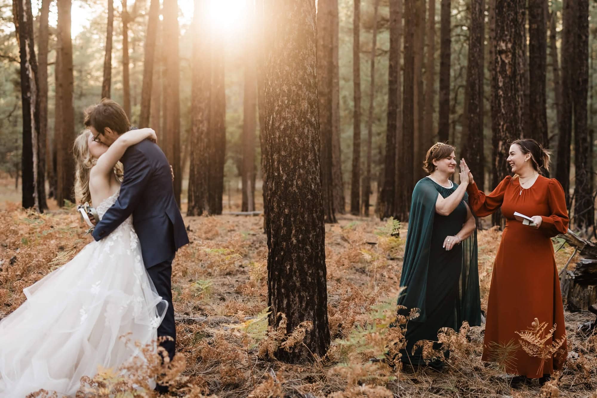 This Flagstaff Micro Wedding is a fall lovers dream. Full of yellow aspens and golden ferns and SO much love, you have to see the beauty here! 
